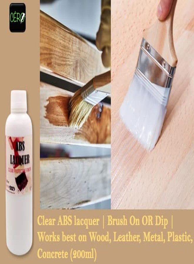 CERO Clear ABS lacquer | Brush On OR Dip | Works best on Wood, Leather, Metal, Plastic, Concrete (200ml) - Image 3